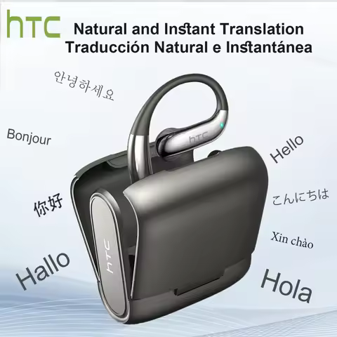 Translator HTC NE23 OWS Wireless Headphones 6.0 Translation Earphones Dual Noise Reduction Calls IP5