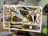 tem rời vàng đen dán xe ex 150