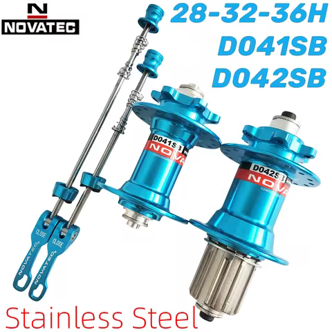 NOVATEC MTB Hubs D041SB D042SB 28/32/36H | Front & Rear HG Stainless Steel Freehub 8–12 Speed | Moun