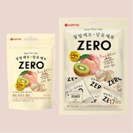 [Lotte] Sugar Free Jelly ZERO Peach &amp; Kiwi Jelly Korean Snacks No Sugar Gummy Diet Slimming Keto Weight Loss Fruit Jelly Snack Sweets Candy