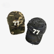 Hat Men American Retro 77 Embroidered Ripped Baseball Cap Spring Summer Street Shade Peaked Cap Wome