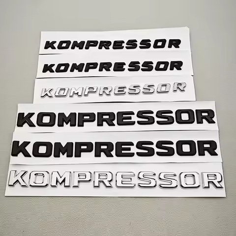 3D ABS Car Letters Logo Kompressor Fender Side Badge Trunk Emblem For Mercedes Benz A B C E G S R ML