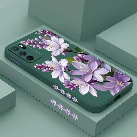 Fresh Purple Flowers Case For Infinix Tecno Spark Power 2 6 GO 2021 2025 7 7T 10 30C Pro Shockproof 