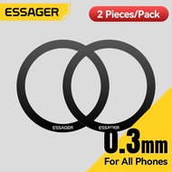 Essager Cellphone 0.3mm Moon Ring Magnetic Disc Black 2 PCS Apple Android Mobile Phone Universal