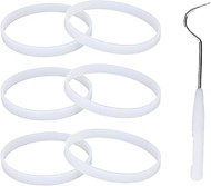 6pcs 3.94 Inch Rubber Sealing Ring Gaskets + 1 Hook for Nutri Ninja Blender, Silicone O-Ring Replace