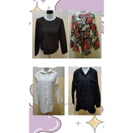 Baju Kemeja, T-shirt dan Blouse Preloved Bundle Cantik M, L dan Plus Size.