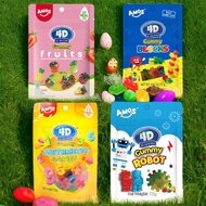 AMOS 4D Gummy Blocks Candy 72g