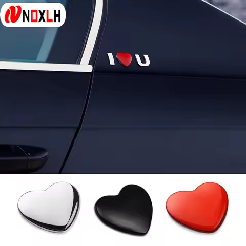 3D Metal DIY Heart Shaped Love Design Logo Car Styling Auto Motorcycle Fender Body Windows Trunk Emb