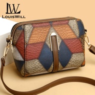 LouisWill Womens Bag Shoulder Bag Cross-body Bag Messenger Bag Bohemian Style Bag Splicing Contrast 
