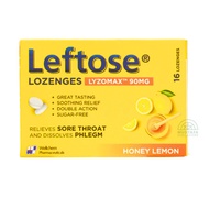 Leftose Max Honey Lemon Lozenges Lyzomax 16 Lozenges 90mg