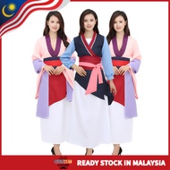 Mulan Costume for Women – Princess Cosplay Outfit for Halloween & Stage Fairytale Storybook Costume