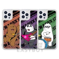 🇰🇷We Bare Bears Rock Star Glitter Case 熊熊三兄弟 熊熊遇見你  三裸熊 型格Rock款式 閃粉流沙 手機保護套（適用於 多款手機 型號 歡迎查詢 ）iPhone13 iPhone12 iPhone11 iPhoneX iPhone8 iPhone7 同時 適用於 三星 Samsung Galaxy S10 Galaxy S20 Galaxy S21  Galaxy S22 Galaxy S22 Ultra Note 20 Ultra 最新款式 韓國直送