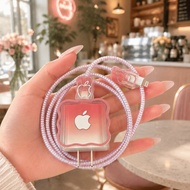 Apple 20W Charger Protective Case Gradient Pink with Apple logo Protective Case