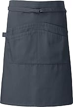 Albe ARBE T8335 C-9 Apron, Below the Waist, Cafe Style, Knee Length, Ox, Easy Care, W Pocket, Food &
