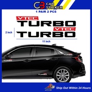 Vtec turbo car sticker/ 1pair 2pcs / cs321