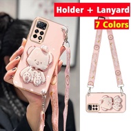 Casing redmi note 11 4g xiaomi redmi note 11s redmi note 11 pro 5g phone case Softcase Electroplated silicone shockproof Protective Cover new design Strap crossbody lanyard WDMZX01