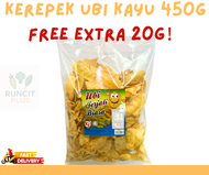 Original Cassava Chips 450g+20g | Crunchy Snack | Netflix Movie Night Snack | Not Oily | Value Pack 