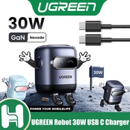 Ugreen Robot 30W USB C Charger GaN PD Fast Charger Block Compact Wall Charger Power Adapter