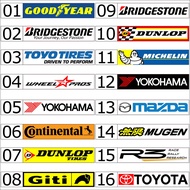 HT01 MURAH 1 PC car sticker / motor sticker tyre brand high quality 1PC GOODYEAR TOYO YOKOHAMA CONTI