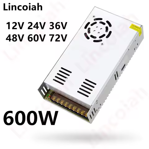 AC 100-240V Switching Power Supply DC 12V 24V 36V 48V 60V 600W 10A 12.5A 13.8A 25A 50A Adapter for L