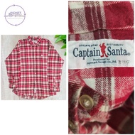 Kemeja Oxford Christmast Casual Second Branded Captain Santa XL p1