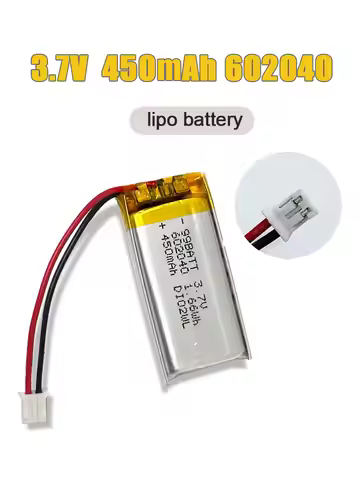 1-10pcs 602040 3.7V Battery 450mAh Lithium Ion Batteries Li-po for Bluetooth Headset Compartment Sca