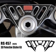 Motorcycle Accessories 3D Epoxy Stickers for RS 457 RS457 rs 457 Steering Board Protection Kit Decor