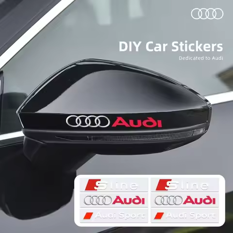 Car Stickers for Audi RS Sport Sline TT A1 A2 A3 A4 A5 A6 A7 A8 8P B6 B7 TT Q3 Q5 Q7 1.8T 2.0T Body 