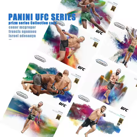 Homemade Diy Panini UFC Series Alex Pereira Conor Mcgregor Francis Ngannou Collection Flash Card Toy