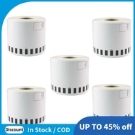 5 Refill Rolls Compatible DK-22205 Label 62mmx30.48M Continuous Compatible for Brother Label Printer