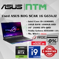 #RG181 USED ASUS ROG STRIX SCAR 16 G634JZ Gaming Laptop intel i9 149000HX 16GB 1TB SSD RTX4080  RTX 
