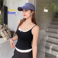 <[CDATA[Dream-t Summer Camisole Sheath - Contrasting Colors with Built-in Padding]]>