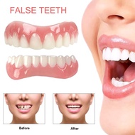 Atas Bawah Gigi Palsu Instan Perfect Smile Gigi Tiruan Sepasang Gigi Lepas Pasang Temporary Teeth