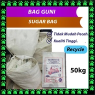 50KG Guni Besar/Recycle Sugar Bag/Bag Gula/Beg Sampah/Gunny Bag Sack/Woven sugar bag Used Sugar Bag/