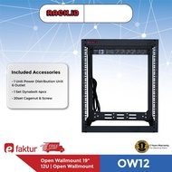 Open Wallmount Rack 12U Rack Server RACKID 12U Depth 519mm CCTV Rack Modem Switch OW12 Wallmount Rac