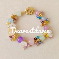 Handmade Spring Inspired Flower Garden Coquette Bracelet