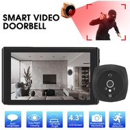 Digital Door Viewer Peephole Door Camera Doorbell 4.3-inch LCD Screen Night Vision Photo Shooting Digital Door Monitorin