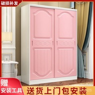 Q💕European Wardrobe Solid Wood Simplicity Modern Economical Assembly Simple Wardrobe Sliding Door Bedroom2Children's War