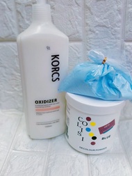 1 set colisi hair bleaching powder 450g with korcs oxidizing 1000ml