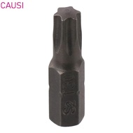 CAUSI 1pc Screw Driver Bit, 1/4 Inch Hex Shank 25mm Length Torx Bits, S2 Alloy Steel T6-T40 6 Point 