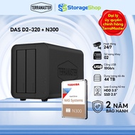 DAS TerraMaster D2-320 Storage device Combo with Toshiba N300 HDD NAS - Storage Shop