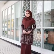 Baju Kurung Lace Rich Brown Size L