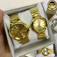 Seiko 5 NKN Swing 50M Automatic Hand Movement All Gold Stainless Steel Watch for Men for Women Coupl