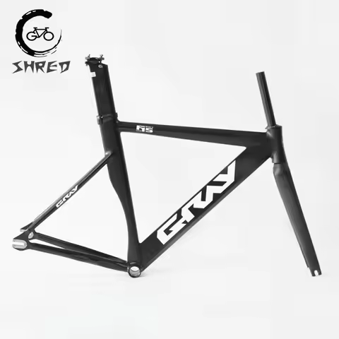 GRAY 700c 6061-T6 Aluminum Fixed Gear Frame Carbon Fork 48/52/55cm Muscle Sensation High Quality Fix