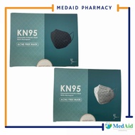 Jovian Acne Free KN95 Black Monogram Mask Earloop 15's