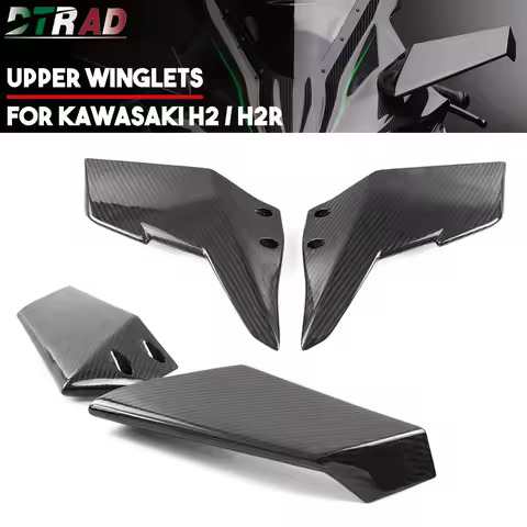 NEW For KAWASAKI NINJA H2 H2R 2015-2023 100% Carbon Fiber Second Generation Winglets Upper Fairing K