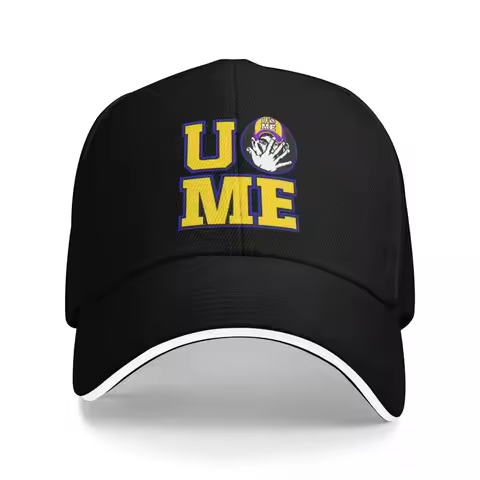 Yellow Wrestling Cena John White Custom Baseball Caps For Mens Unisex Male Beach Sunscreen Hat Snapb