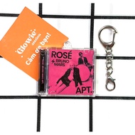 APT - ROSÉ, Bruno Mars Mini CD keychain with NFC scans music link