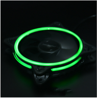 全城熱賣 - 機箱風扇12CM細光圈發光日食RGB電腦散熱風扇（綠色）