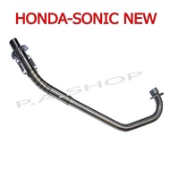 คอท่อสแตนเลสแท้+แบบสปริง เลสลาย สำหรับรถมอเตอร์ไซด์ HONDA-SONIC-NEW  ปี2004-2007 เกรด 20A